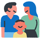 Family with health insurance