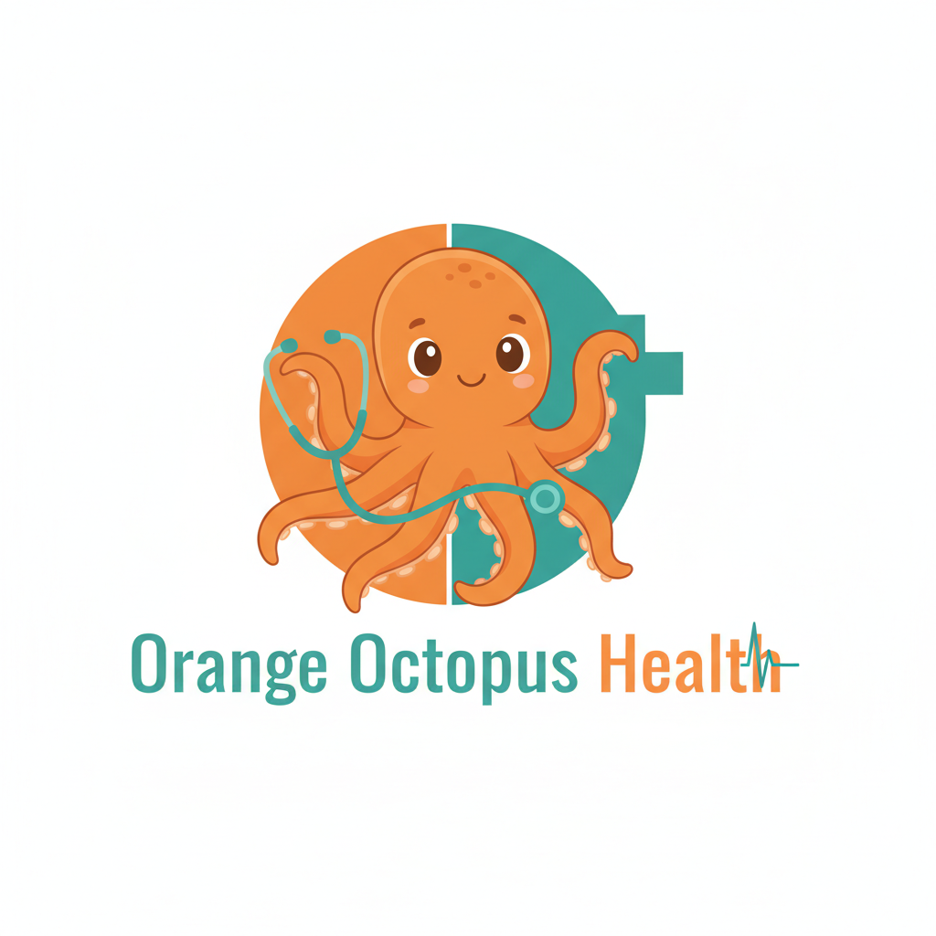Orange Octopus Health Logo