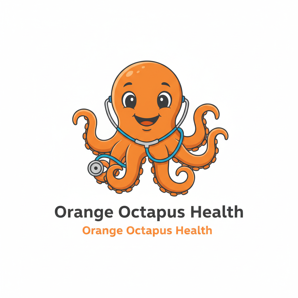 Orange Octopus Health Logo